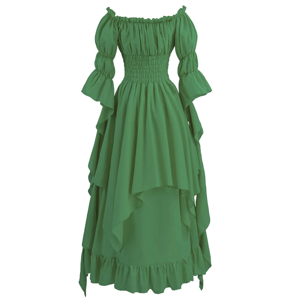 Women Gothic Witch Dress Medieval Renaissance Costume Victorian Dress for Halloween Party
