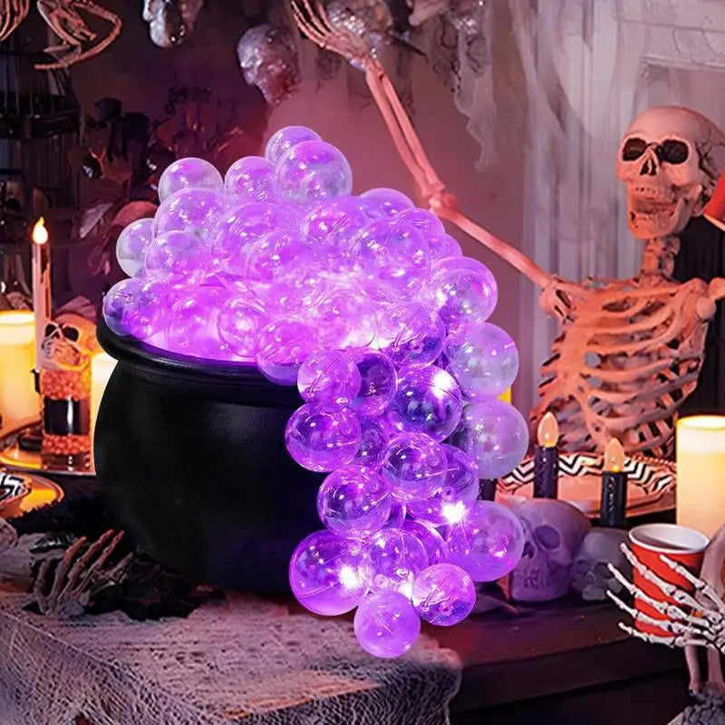 Big Cauldron Pots Halloween Decorations Vintage Decor Light up Witches Cauldron Black Bowl Festive Exquisite Cauldron