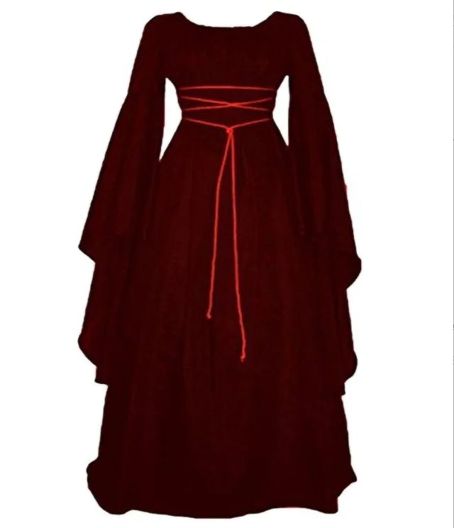 New Medieval Witch Dress for Women Halloween Carnival Party Cosplay Performance Clothing Middle Ages Vampire Bride Costumes