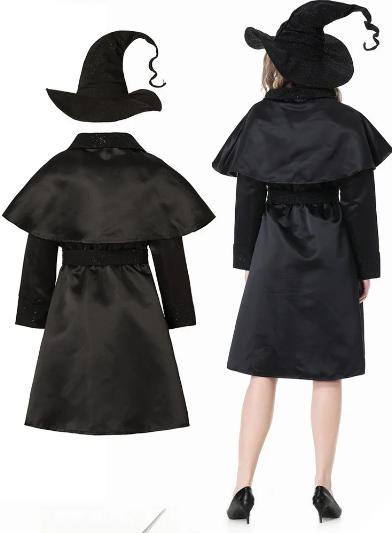 Halloween Witch Costume - Gothic Magic Long Dress for Party Stage Performance