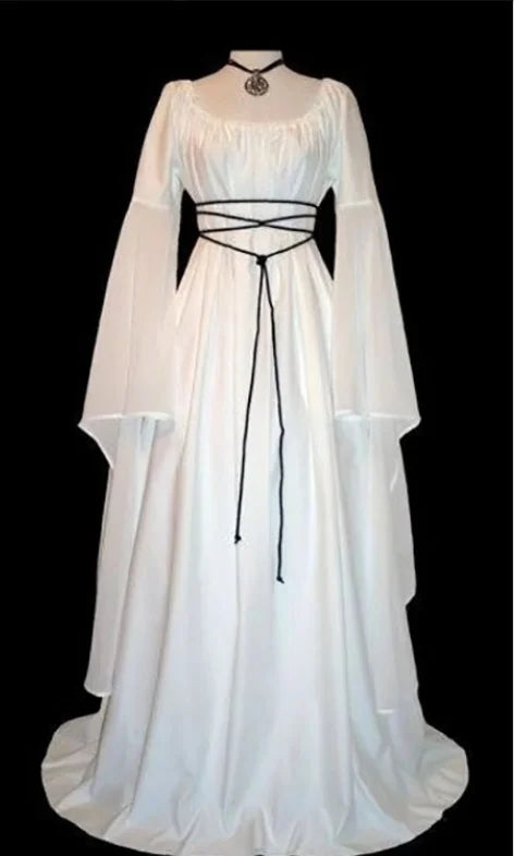 New Medieval Witch Dress for Women Halloween Carnival Party Cosplay Performance Clothing Middle Ages Vampire Bride Costumes