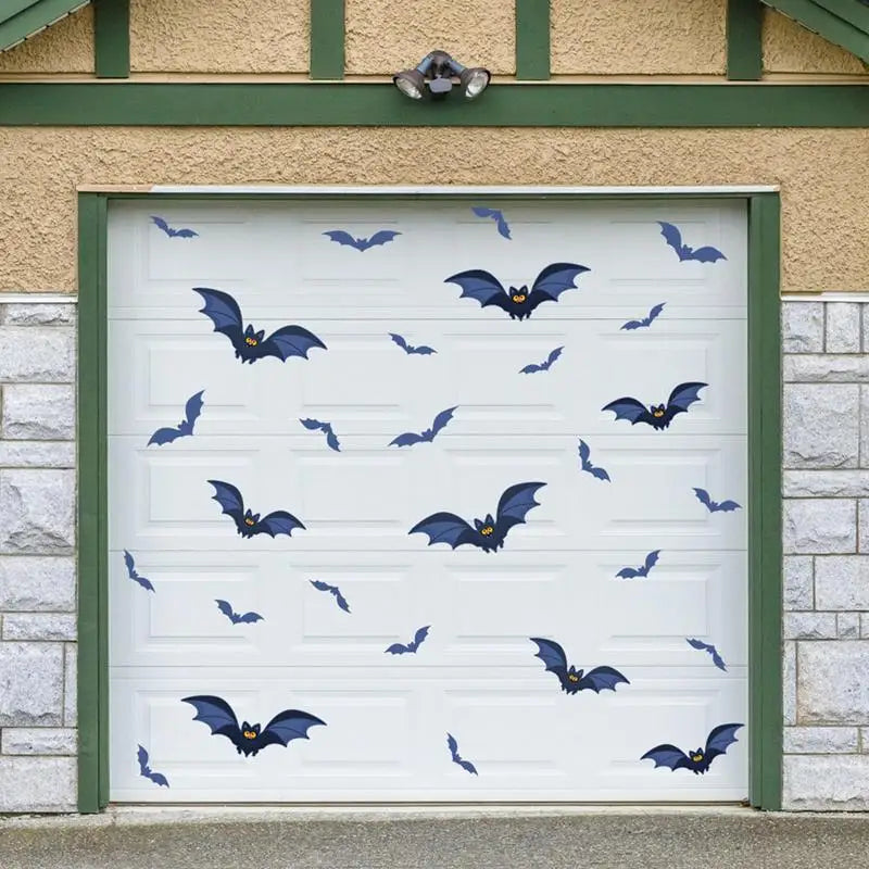 Bats Wall Decor Sticker 28X Wall Bat Stickers For Halloween Halloween Party Favors PVC Sticker For Room Wall Glass