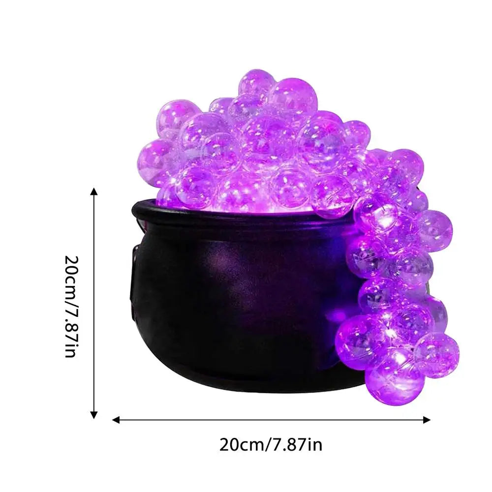 Big Cauldron Pots Halloween Decorations Vintage Decor Light up Witches Cauldron Black Bowl Festive Exquisite Cauldron