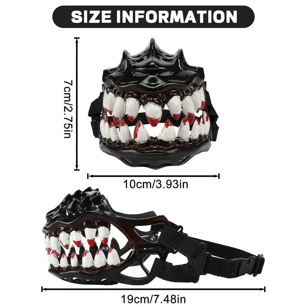 Halloween Dog Muzzle With Teeth Spooky Prop Large Teeth Dog Muzzle Spooky Prop For Halloween Adjustable Hilarious Werewolf