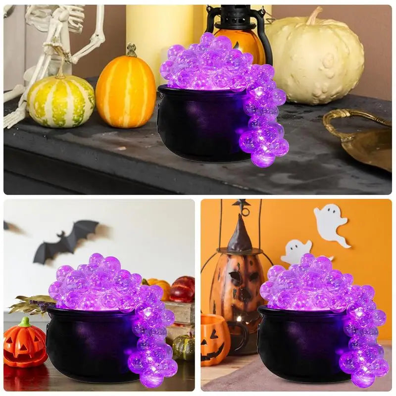 Big Cauldron Pots Halloween Decorations Vintage Decor Light up Witches Cauldron Black Bowl Festive Exquisite Cauldron