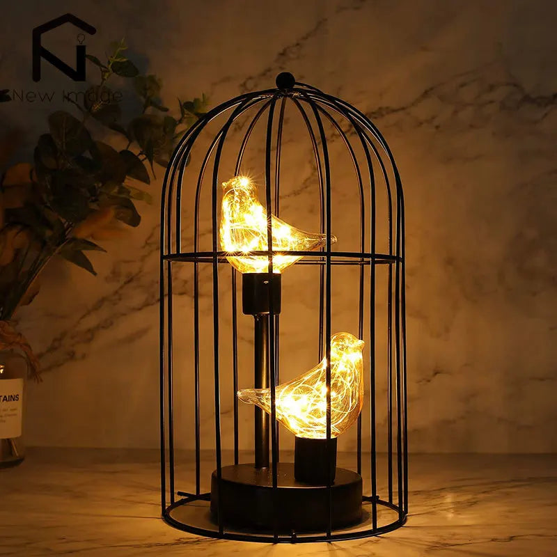 Vintage Birdcage Table Lamp Hanging Lantern Candlestick Metal Hollow Lanterns Tealight Hanging Lanterns Wedding Home Decor