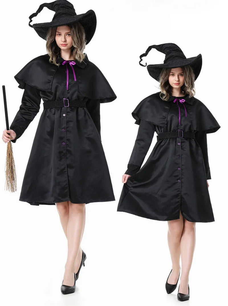 Halloween Witch Costume - Gothic Magic Long Dress for Party Stage Performance