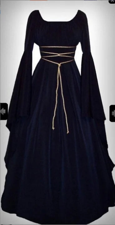 New Medieval Witch Dress for Women Halloween Carnival Party Cosplay Performance Clothing Middle Ages Vampire Bride Costumes