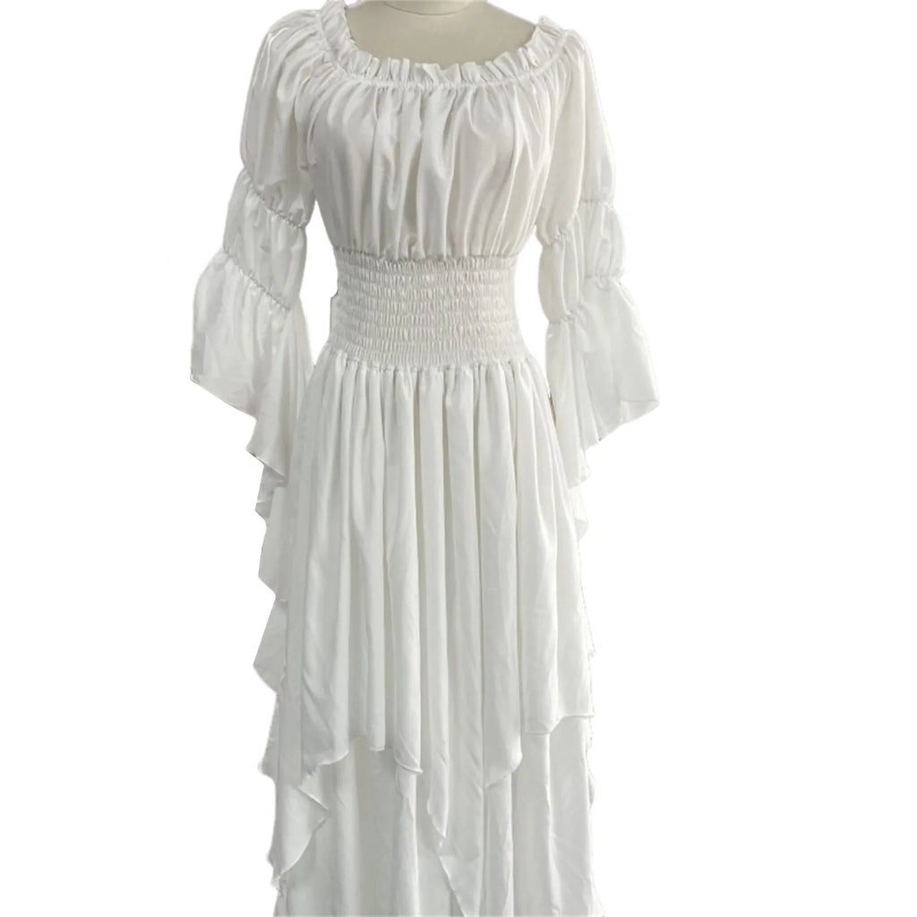 Women Gothic Witch Dress Medieval Renaissance Costume Victorian Dress for Halloween Party