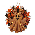 Halloween Wreath for Front Door Autumn Thanksgiving Gift Ideas Rustic Halloween Ghost Wreath Farmhouse Burlap Hanging Decor