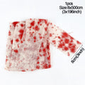 Halloween Decoration Horror Bloody Gauze Spooky Artificial Blood Bandage Cloth Halloween Blood Warning Tape Haunted House Decor